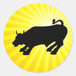 Sticker Rond Accuser Black Bull de Wall Street