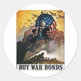 Sticker Rond Acheter des obligations de guerre !