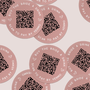 Sticker Rond Acheter la mariée une boisson Bachelorette Party Q