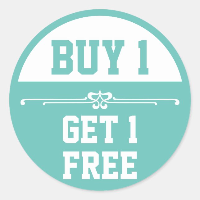 Sticker Rond Acheter un obtenir un gratuit (Devant)