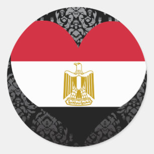 Sticker Rond Achetez le drapeau de l'Egypte