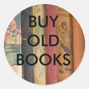 STICKER ROND ACHETEZ LES VIEUX LIVRES