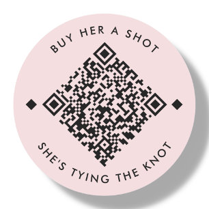 Sticker Rond Achetez-Lui Une Capture Bachelorette Code QR