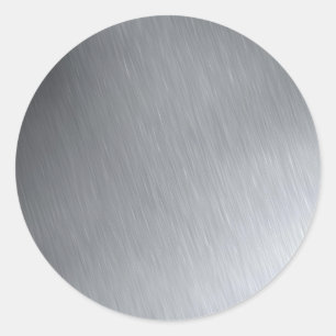 Sticker Rond Acier inoxydable Faux