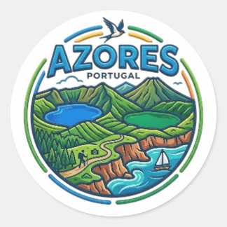 STICKER ROND AÇORES