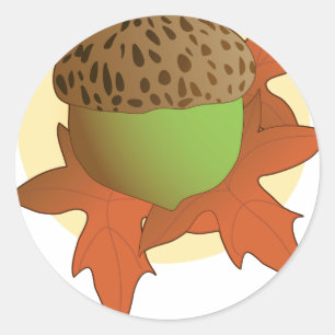 Sticker Rond acorn