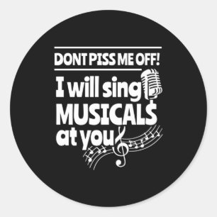Sticker Rond Acteur Vous Chantera Des Comédies Musicales