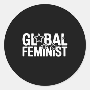 Sticker Rond Activisme Mondial Féministe pour l'Égalité et l'Ab