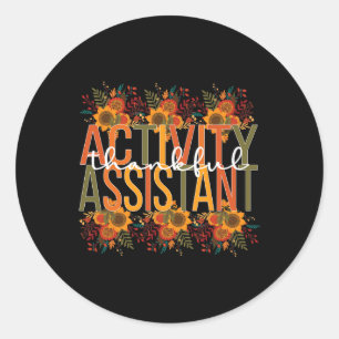 Sticker Rond Activité De Remerciement Istant Thanksgiving