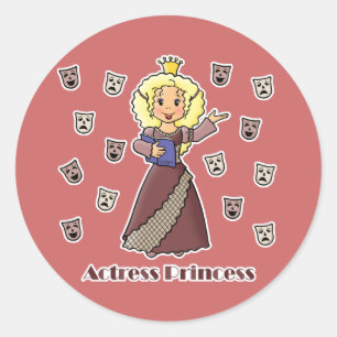 Sticker Rond Actrice princesse