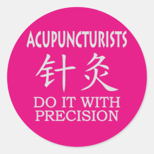 Sticker Rond Acupuncture humour