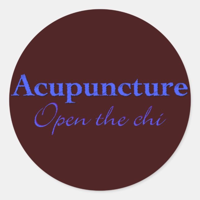 Sticker Rond Acupuncture - Ouvrir le chi (Devant)