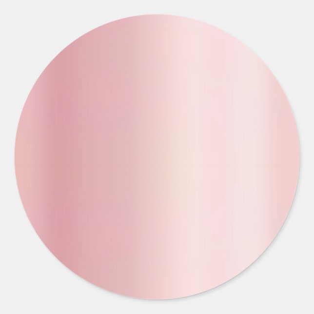 Sticker Rond Add Your Text Elegant Rose Gold Template Blank (Devant)