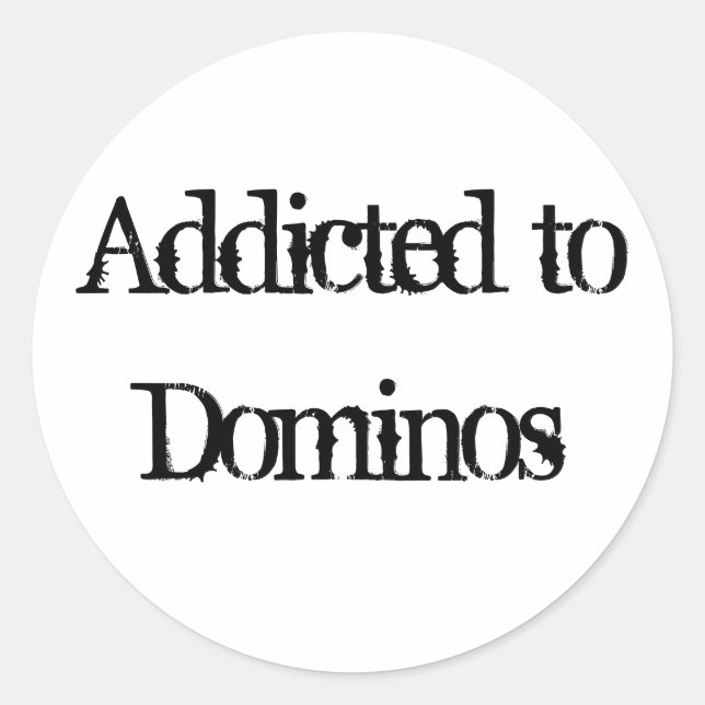 Sticker Rond Addicé aux Dominos (Devant)
