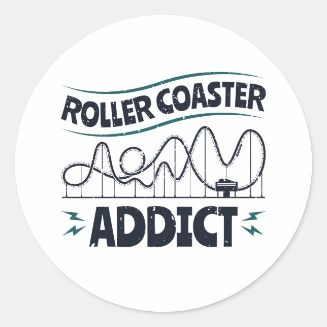 Sticker Rond Addict Dessous de verre à rouleaux (Devant)