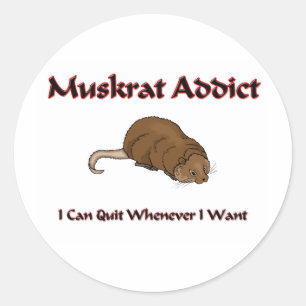 Sticker Rond Addict Muskrat