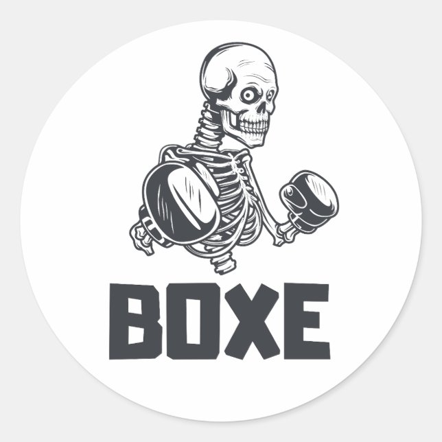 Sticker Rond Adesivo Boxe / Boxing (Devant)