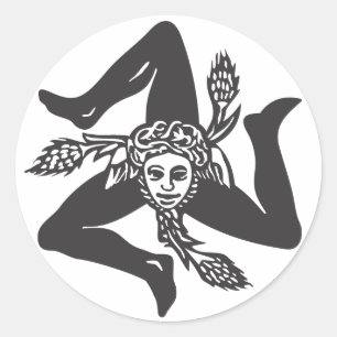 Sticker Rond Adesivo Circolare TRINACRIA