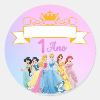 Sticker Rond Adesivo Princesas