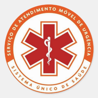 Sticker Rond Adhésif symbole SAMU 192