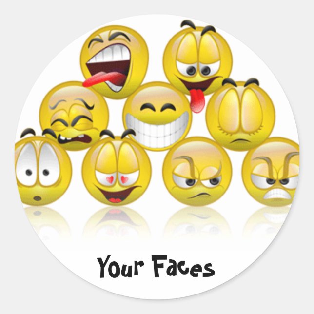 Sticker Rond adhesive smiles (Devant)