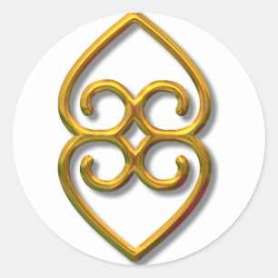 Sticker Rond Adinkra-terre-or