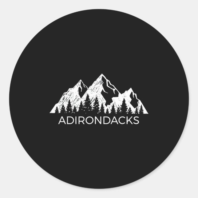 Sticker Rond Adirondacks Cool Adirondacks New York Mountain G  (Devant)