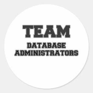Sticker Rond Administrateurs de base de données d'équipe