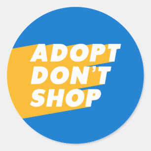 Sticker Rond Adopter Ne pas Acheter - Conception ronde Amoureux