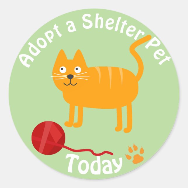 Sticker Rond Adopter une casquette de protection pour animaux d (Devant)