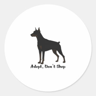 Sticker Rond Adopter une journée d'hébergement pour animaux dom