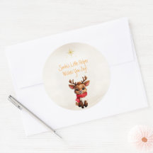 Adorable bébé renne Message de Noël