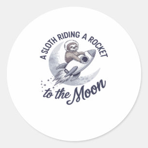 Sticker Rond Adorable Parcours d'astronaute