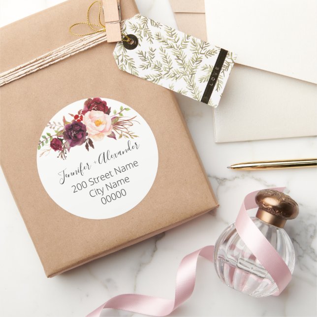 Sticker Rond Adresse de l'expéditeur (Cadeaux)