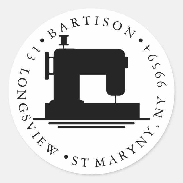 Sticker Rond adresse de retour couture Nom de l'entreprise arti (Devant)