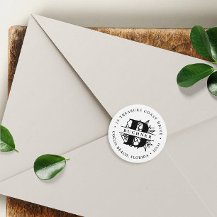 Sticker Rond Adresse de retour du jardin secret
