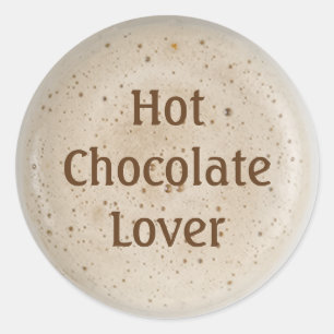 Sticker Rond Adulte au chocolat chaud
