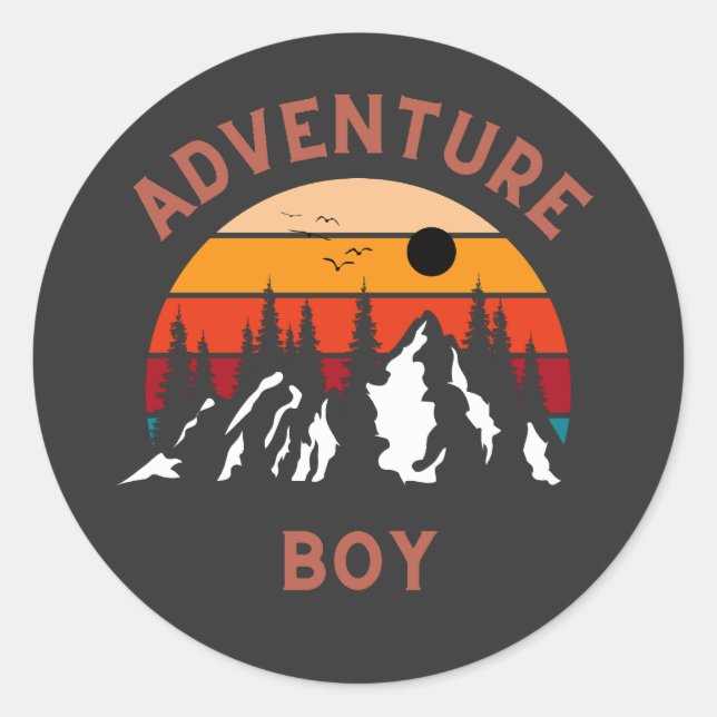 Sticker Rond Adventure boy (Devant)