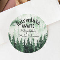 Adventure Watercolor Baby shower de la forêt humid