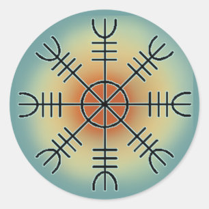 Sticker Rond Ægishjalmr