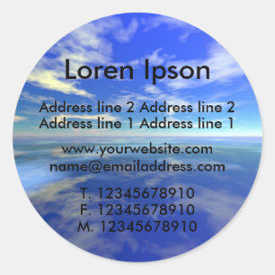Sticker Rond Affaires de mer et de ciel/profil
