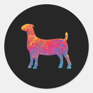 Sticker Rond Afficher la chèvre de garde