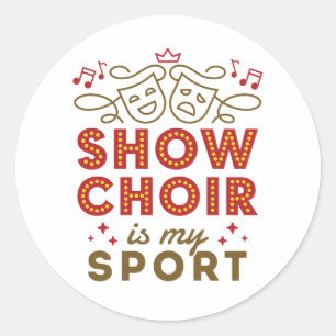 Sticker Rond Afficher la chorale est mon sport