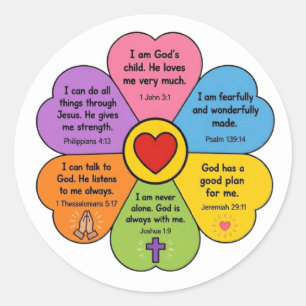 Sticker Rond Affirmations Bibliques