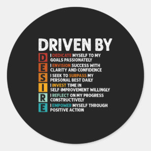 Sticker Rond Affirmations de devis motivationnelles