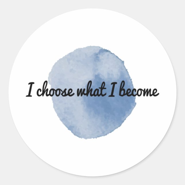 Sticker Rond affirmations positives du matin pour travailler du (Devant)