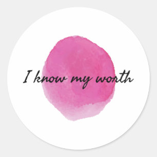 Sticker Rond affirmations positives pour l'acceptation de soi