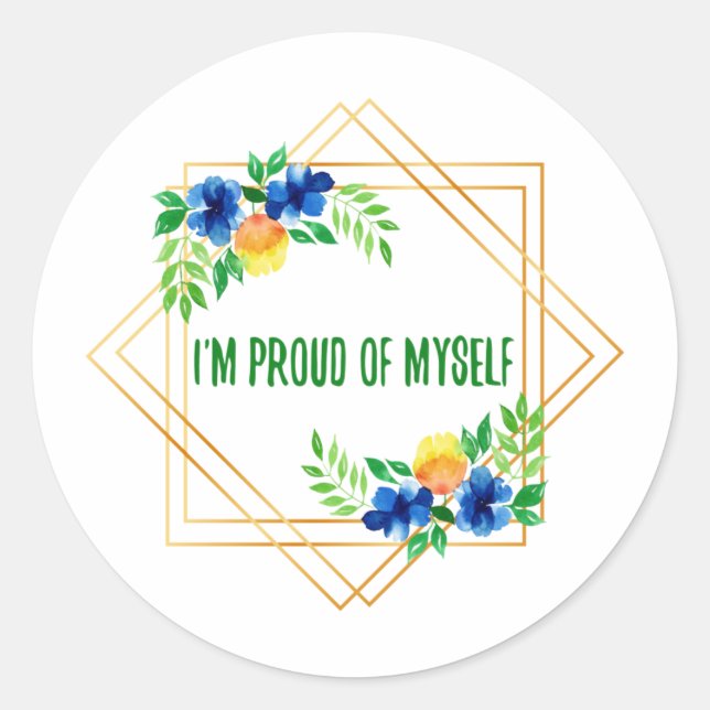 Sticker Rond affirmations positives pour le matin (Devant)