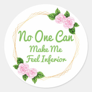 Sticker Rond affirmations positives pour les autosoins