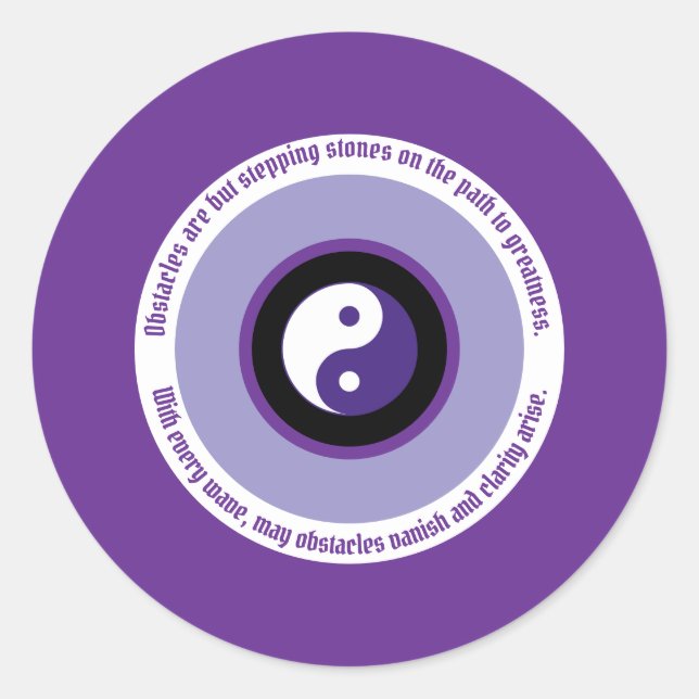 Sticker Rond Affirmer la sagesse et l'imagination Oeil pourpre (Devant)